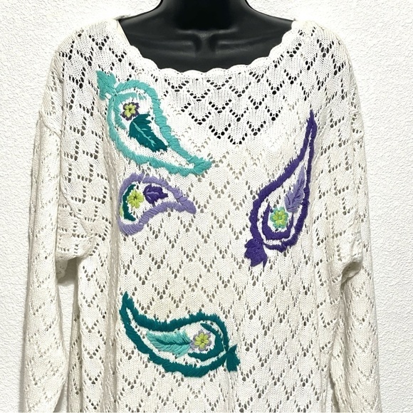 Diane Von Furstenberg the Color Authority Woman Knit Tunic Sweater Size L - Picture 2 of 14